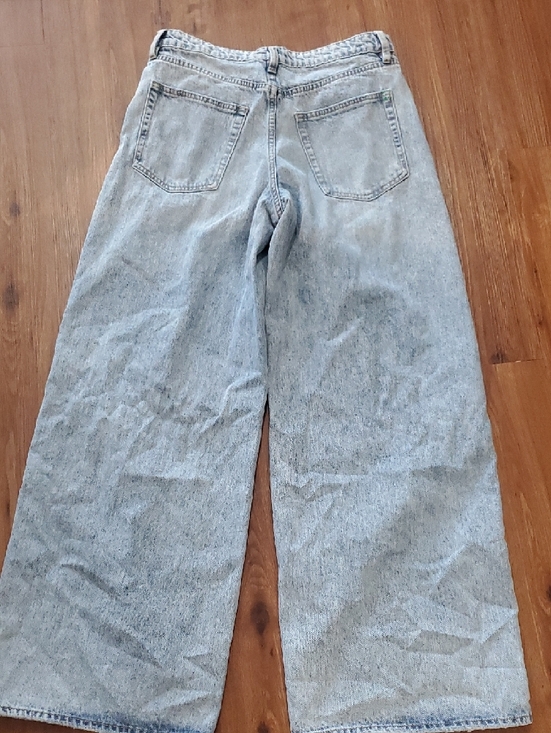 7 For All Mankind Light Wash Blue Wide Leg Jeans - Picture 4 of 6